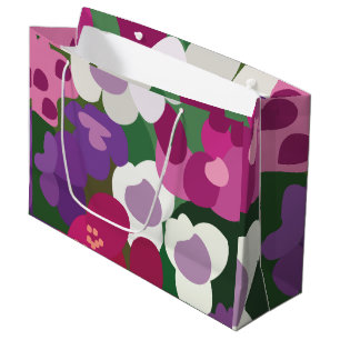 Colorful Spiderwort Flowers Floral Large Gift Bag
