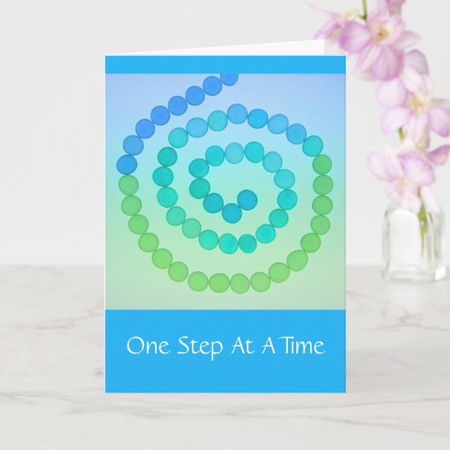 Colorful Spiral Get Well Encouragement Card (Orchid)