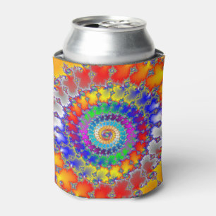 Colorful Spiral Pattern Can Cooler