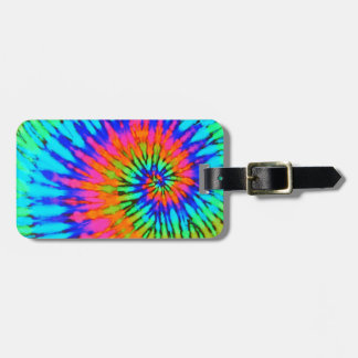 Colorful Spiral Tie Dye Luggage Tag