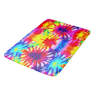 COLORFUL SPLASH DESIGN MODERN TIE-DYE BATH MAT