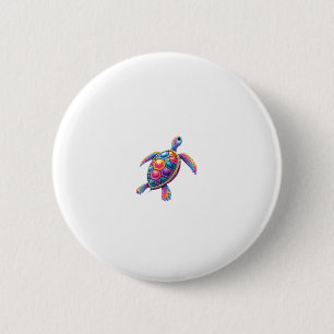 Colorful Splash Eastern Box Turtle (2) 6 Cm Round Badge