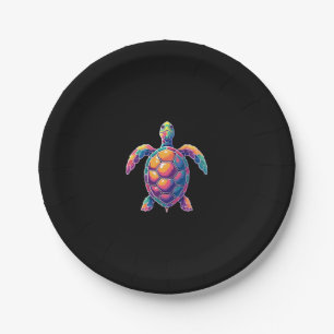 Colorful Splash Eastern Box Turtle (2) Paper Plate