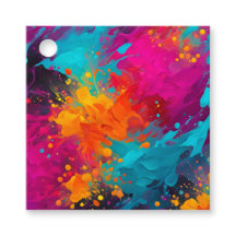 Colorful Splatter Paint Art Gift Tags