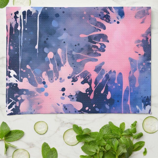 Colorful Splatter Paint Art Kitchen Towel (Creator Uploaded)