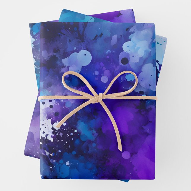 Colorful Splatter Paint Art Wrapping Paper Sheets (Creator Uploaded)