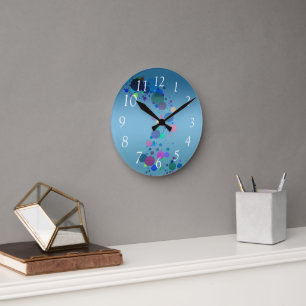 Colorful Spots Round Clock