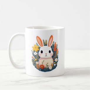 Colorful Spring Bunny Coffee Mug