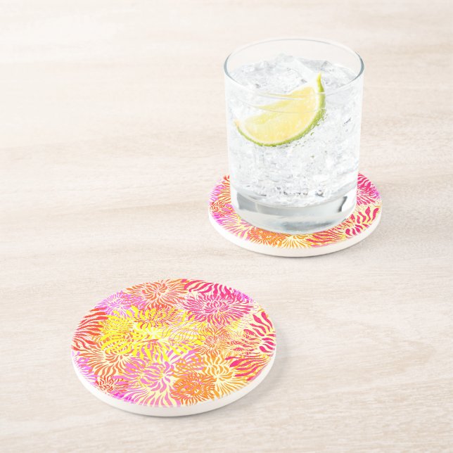 Colorful Spring Flowers Coaster (Side)