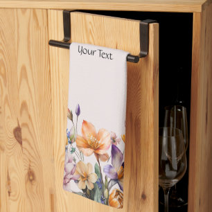 Colorful Spring Flowers Kitchen Towels