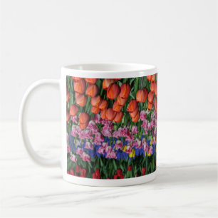 Colorful spring tulips coffee mug
