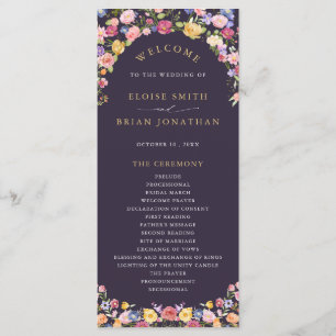 Colorful Spring Wildflower Meadow Garden Wedding I Program