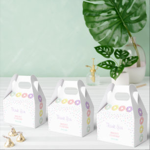 Colorful Sprinkle Sweet Donuts Kids Birthday Favour Box