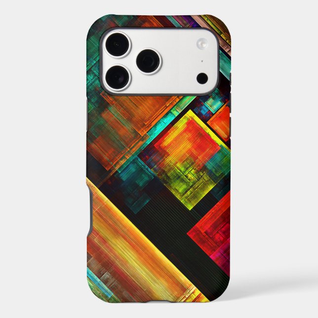 Colorful Squares Modern Abstract Art Pattern #04 (Back)