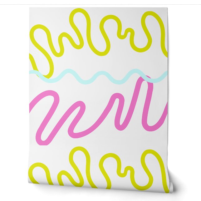 Colorful Squiggly Lines Wallpaper (Unrolling)