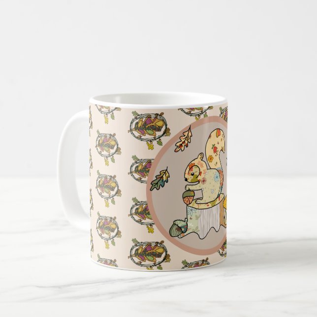 colorful squirrel  coffee mug (Front Left)