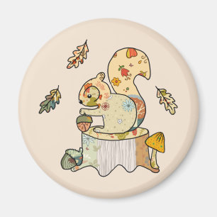 colorful squirrel magnet