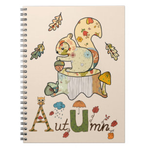 colorful squirrel notebook
