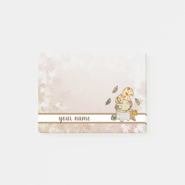 colorful squirrel post-it notes (Front)