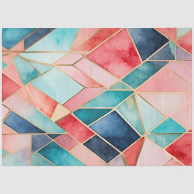Colorful Stained Glass Art Tissue Paper (Front)
