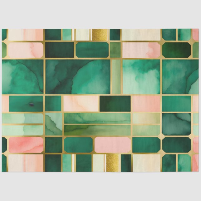 Colorful Stained Glass Art Tissue Paper (Front)