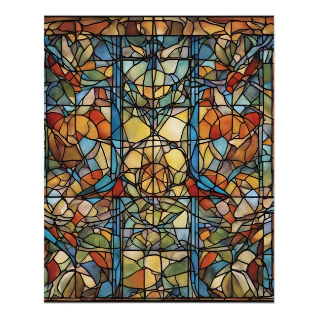 Colorful Stained Glass Window Film Poster (Front)