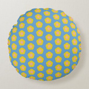 Colorful star pattern vintage backgroundabstract,a round cushion