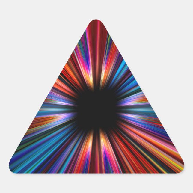 Colorful starburst explosion triangle sticker (Front)
