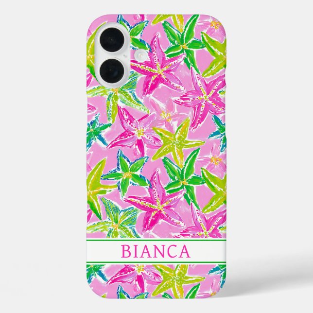 Colorful Starfish Monogrammed Case-Mate iPhone Case (Back)