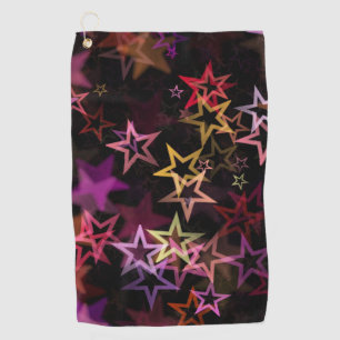 Colorful Stars Dance Whimsically  Golf Towel