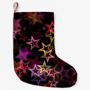 Colorful Stars Dance Whimsically  Small Christmas Stocking