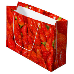 Colorful Strawberries at Market Display Large Gift Bag