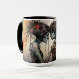 Colorful Street Art Mug - Urban Heartbeat