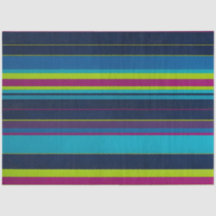 Colorful Striped Fabric Art Tissue Paper