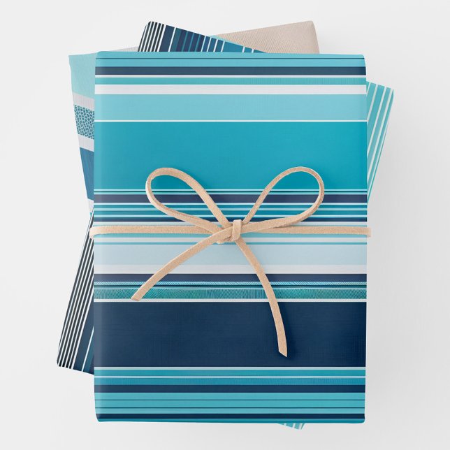 Colorful Striped Fabric Art Wrapping Paper Sheets (Creator Uploaded)