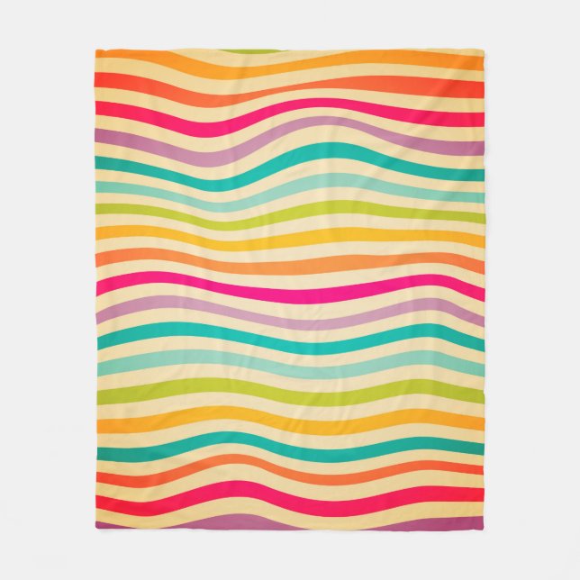 Colorful Striped Seamless Pattern. illustration. b Fleece Blanket (Front)