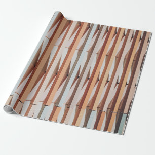 COLORFUL STRIPES AND SHADOWS WRAPPING PAPER