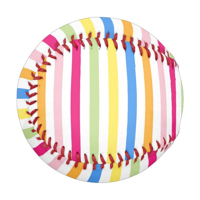 Colorful Stripes Baseball (Front Left)