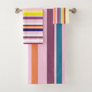 Colorful Stripes  Bathroom Towel Set