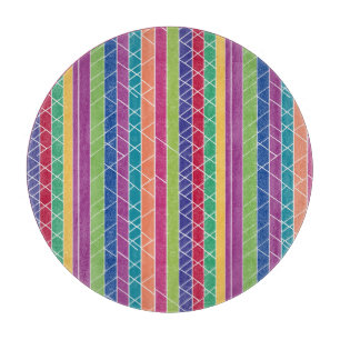 Colorful Stripes Cutting Board