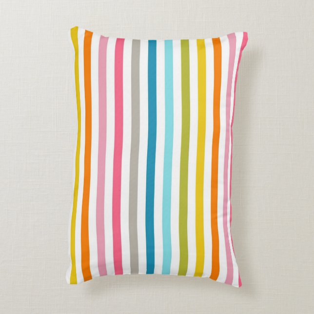 COLORFUL STRIPES DECORATIVE CUSHION (Back(Vertical))