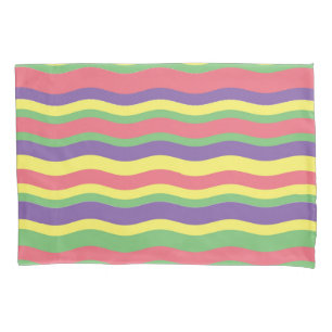 Colorful stripes design pillowcase