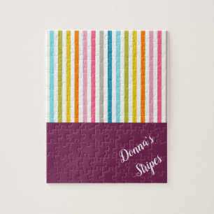 Colorful Stripes Jigsaw Puzzle Daisy