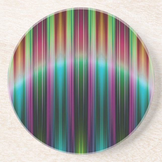 Colorful stripes pattern coaster (Front)
