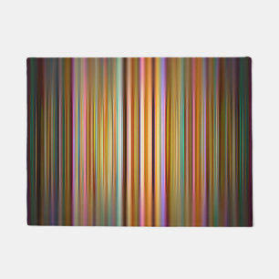 Colorful stripes pattern doormat