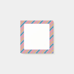 Colorful stripes post-it notes
