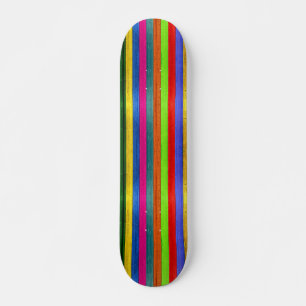 Colorful Stripes Skateboard Deck