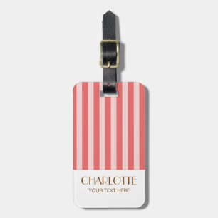 Colorful Stylish Bright Color Minimalist Stripes Luggage Tag