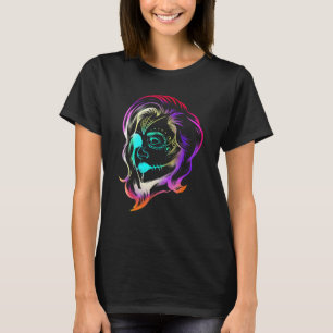 Colorful Stylized Female Calaveras Makeup Day Of T T-Shirt