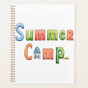 Colorful Summer Camp Text for Outdoor Adventure Planner
